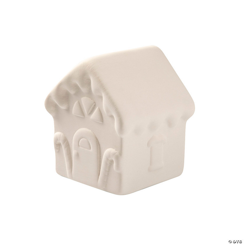 3" x 3 3/4" DIY Ceramic Gingerbread Houses - 12 Pc. | Oriental Trading Company