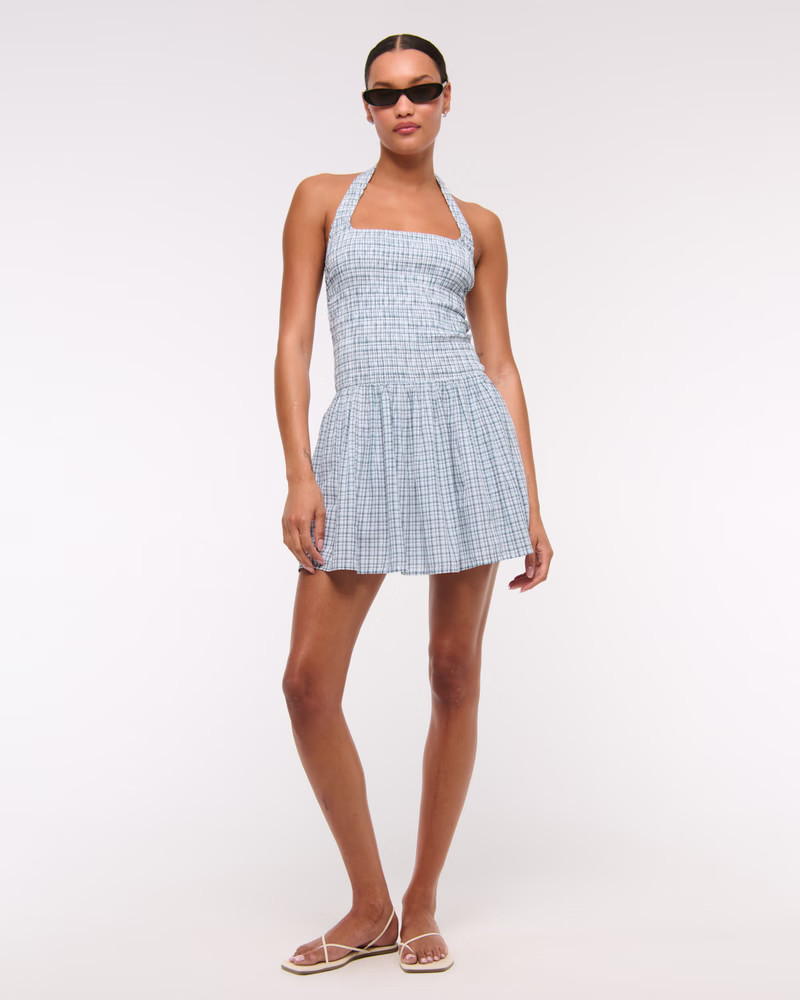 Women's Drop-Waist Smocked Mini Dress | Women's Dresses & Jumpsuits | Abercrombie.com | Abercrombie & Fitch (US)