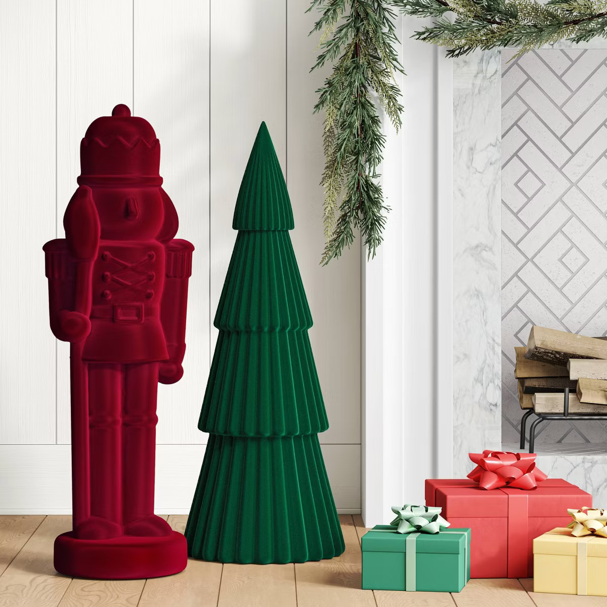 28" Flocked Christmas Decorative Nutcracker - Wondershop™ Red | Target