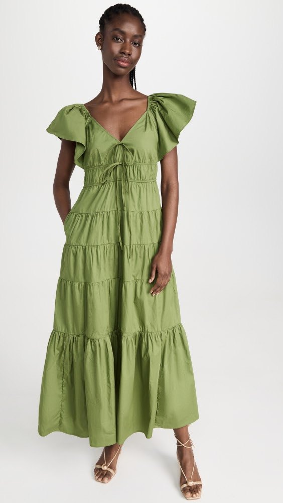 Moon River V Neck Tiered Dress | Shopbop | Shopbop