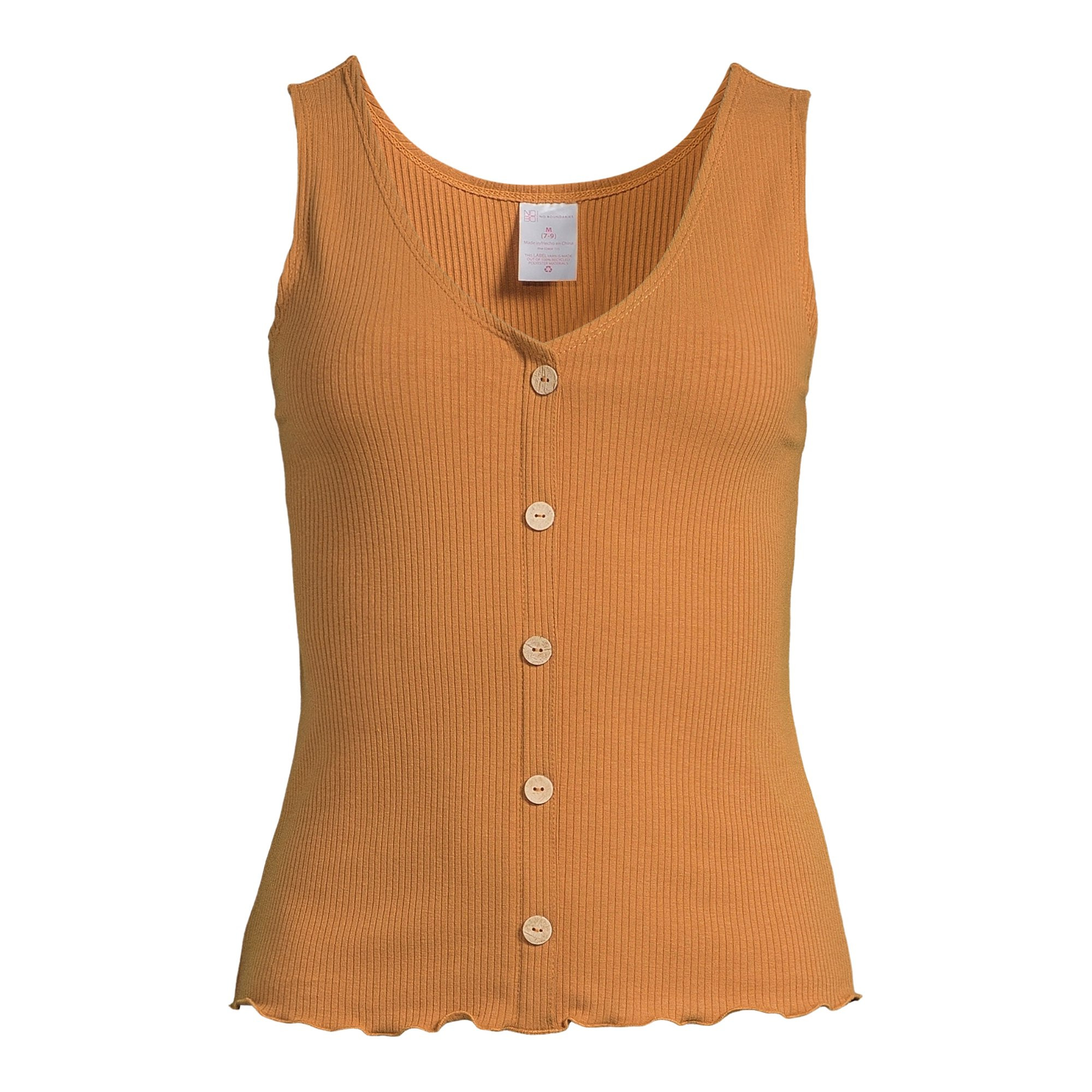 No Boundaries Juniors' Button Front Tank Top - Walmart.com | Walmart (US)