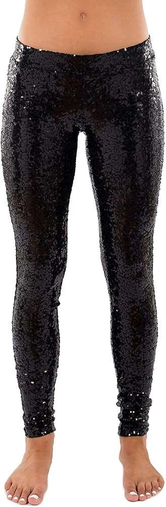 Tipsy Elves Shiny Sequin Leggings for Women for Holiday Outfits and Beyond | Amazon (US)