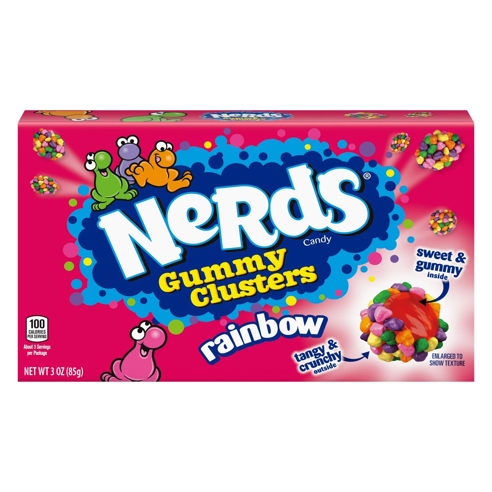 Nerds Gummy Clusters, Rainbow Candy, 3 oz Theater Box | Walmart (US)