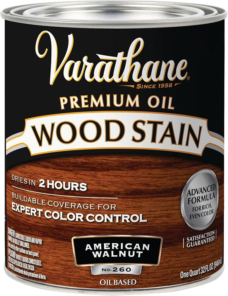Rust-Oleum Varathane 211727H Premium Wood Stain, Quart, American Walnut | Amazon (US)