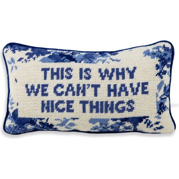 Nice Things Needlepoint Pillow | Maisonette