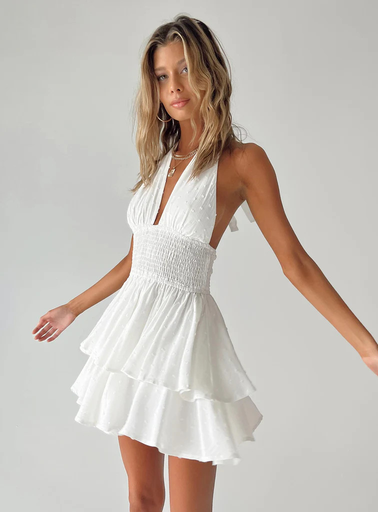 Averie Halter Romper White | Princess Polly US
