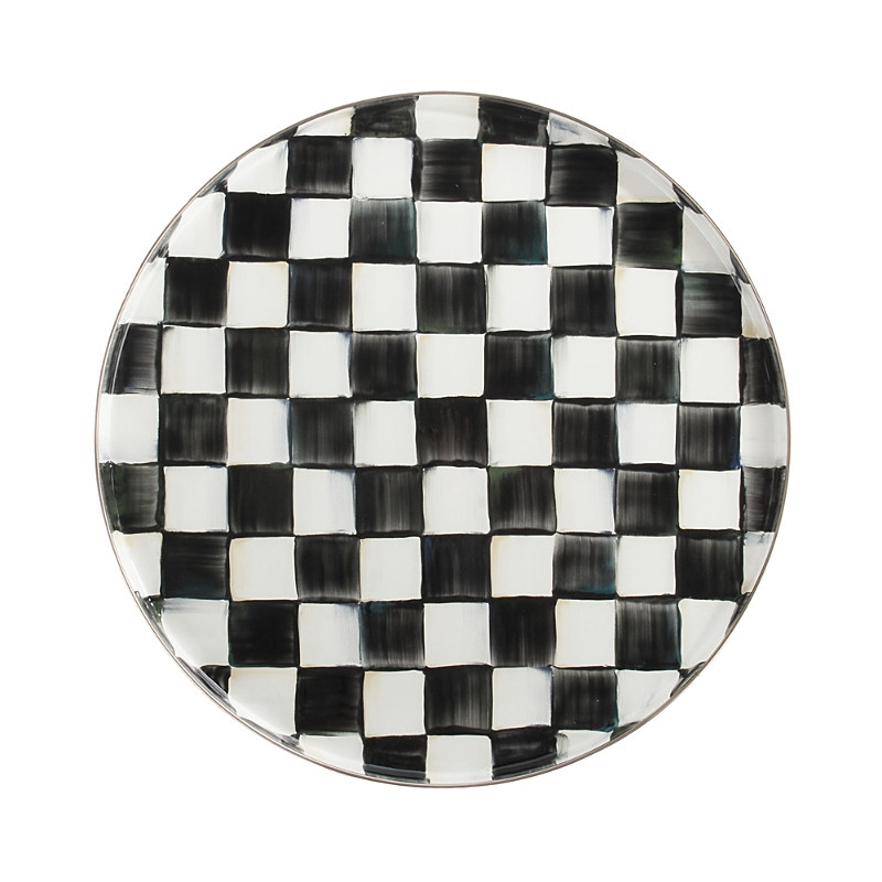 Mackenzie-Childs Courtly Check Enamel Round Tray | Bloomingdale's (US)