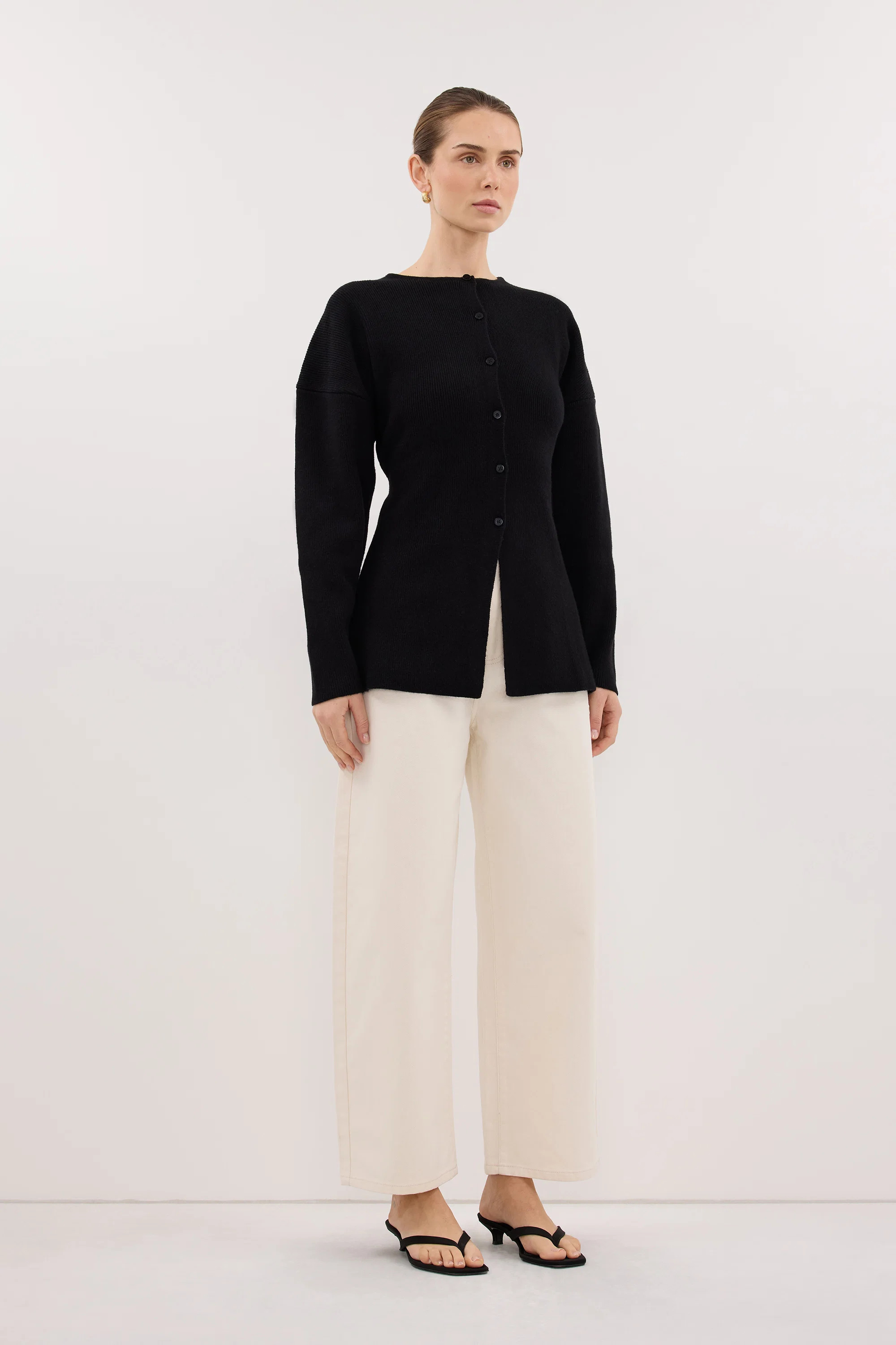 MARTHA BLACK CINCHED CARDIGAN | DISSH