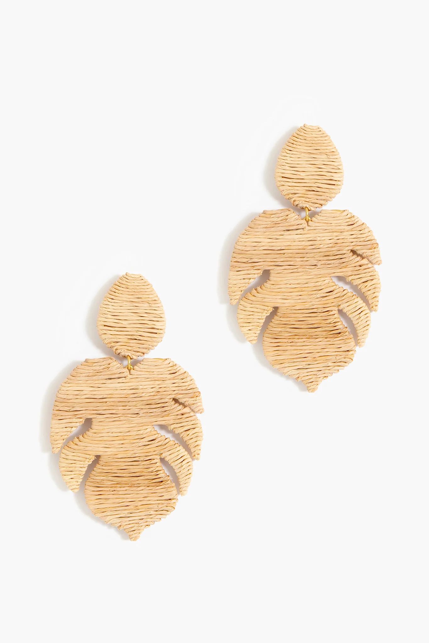 Sand Raffia Palmer Earrings | Tuckernuck (US)