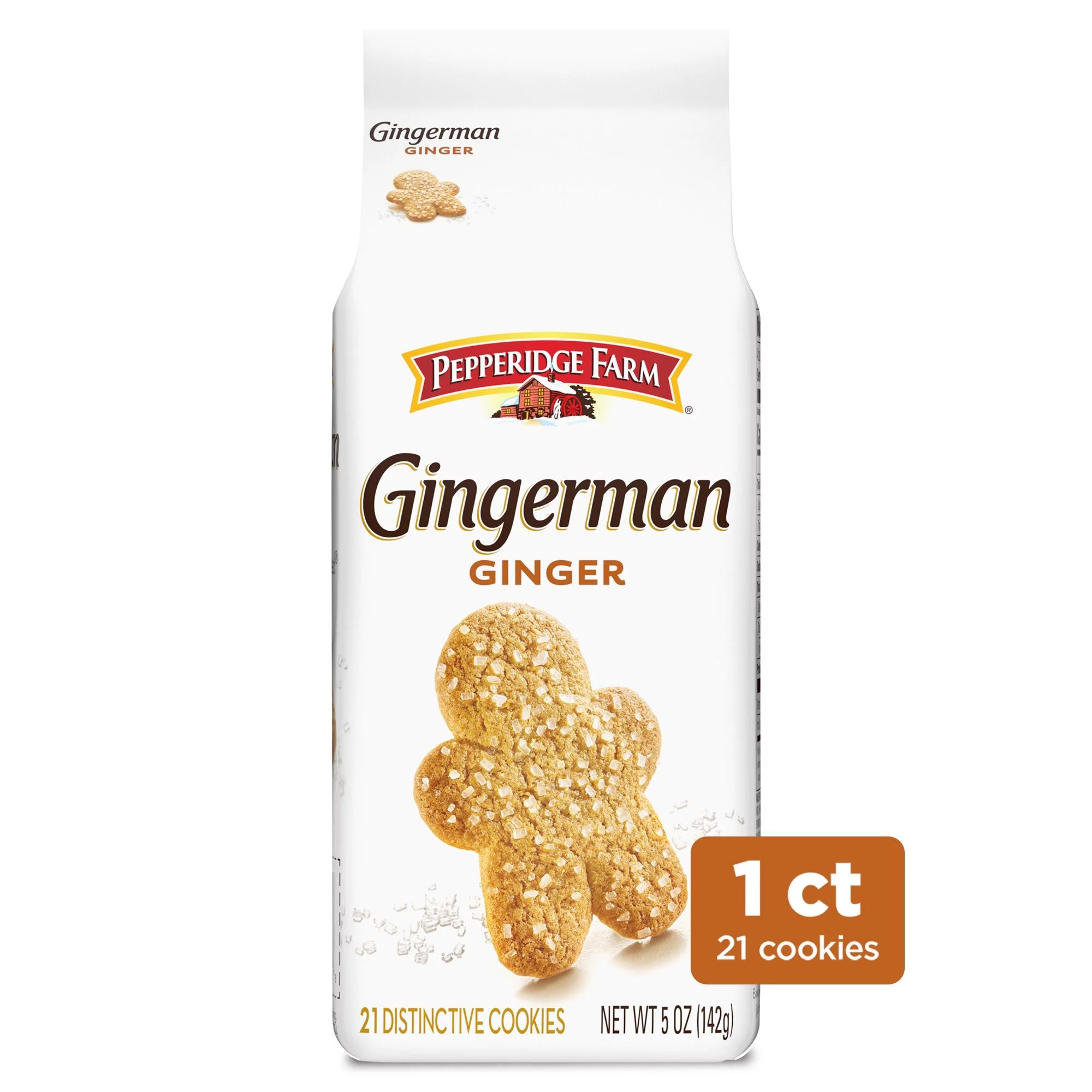 Pepperidge Farm Gingerman Cookies, Ginger Cookies, 5 oz. Bag | Walmart (US)