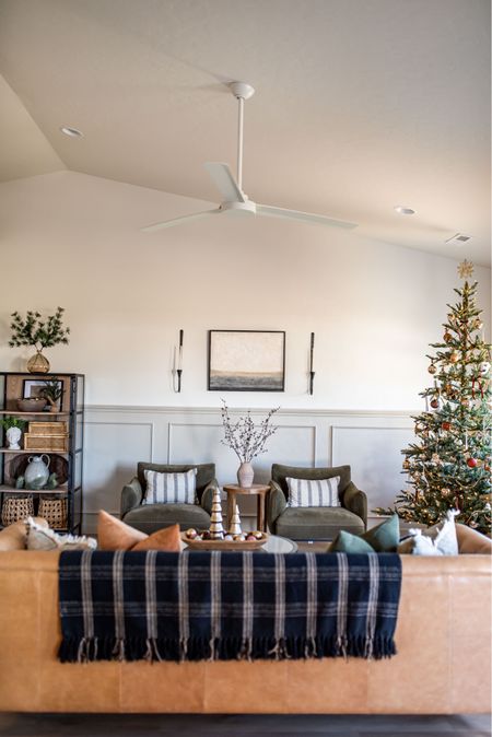 Christmas tree, Christmas inspo, black cabinet, window pane cabinet, leather sofa, tufted sofa, brown leather furniture, throw blanket, green velvet accent chair, west elm accent chair, table decor, rattan boxes, rattan baskets, accent chair, wall sconces, accent table, Target decor, vintage inspired rug, loloi rug, brass Christmas tree

#LTKSeasonal #LTKhome #LTKHoliday