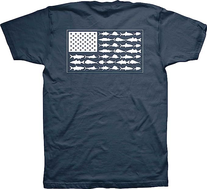 Columbia PFG Americana Saltwater Fish Flag T-Shirt | Amazon (US)