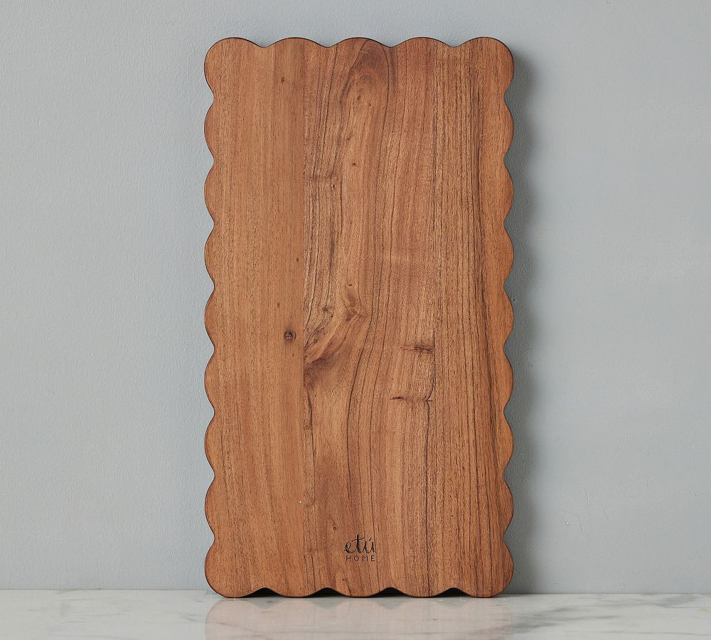 Handcrafted Rectangular Scalloped Cutting Board, Small | Pottery Barn (US)