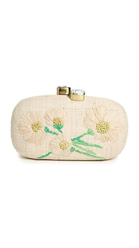 PAMELA MUNSON Women's Vintage Daisies Clutch, Natural, Tan, Floral, One Size | Amazon (US)