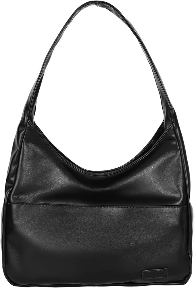Hobo Bag Women Chic PU Tote Bag Stylish Students Casual Trendy Large Shoulder Bag | Amazon (US)