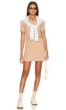 WeWoreWhat Cable Knit Polo Dress in Beige from Revolve.com | Revolve Clothing (Global)