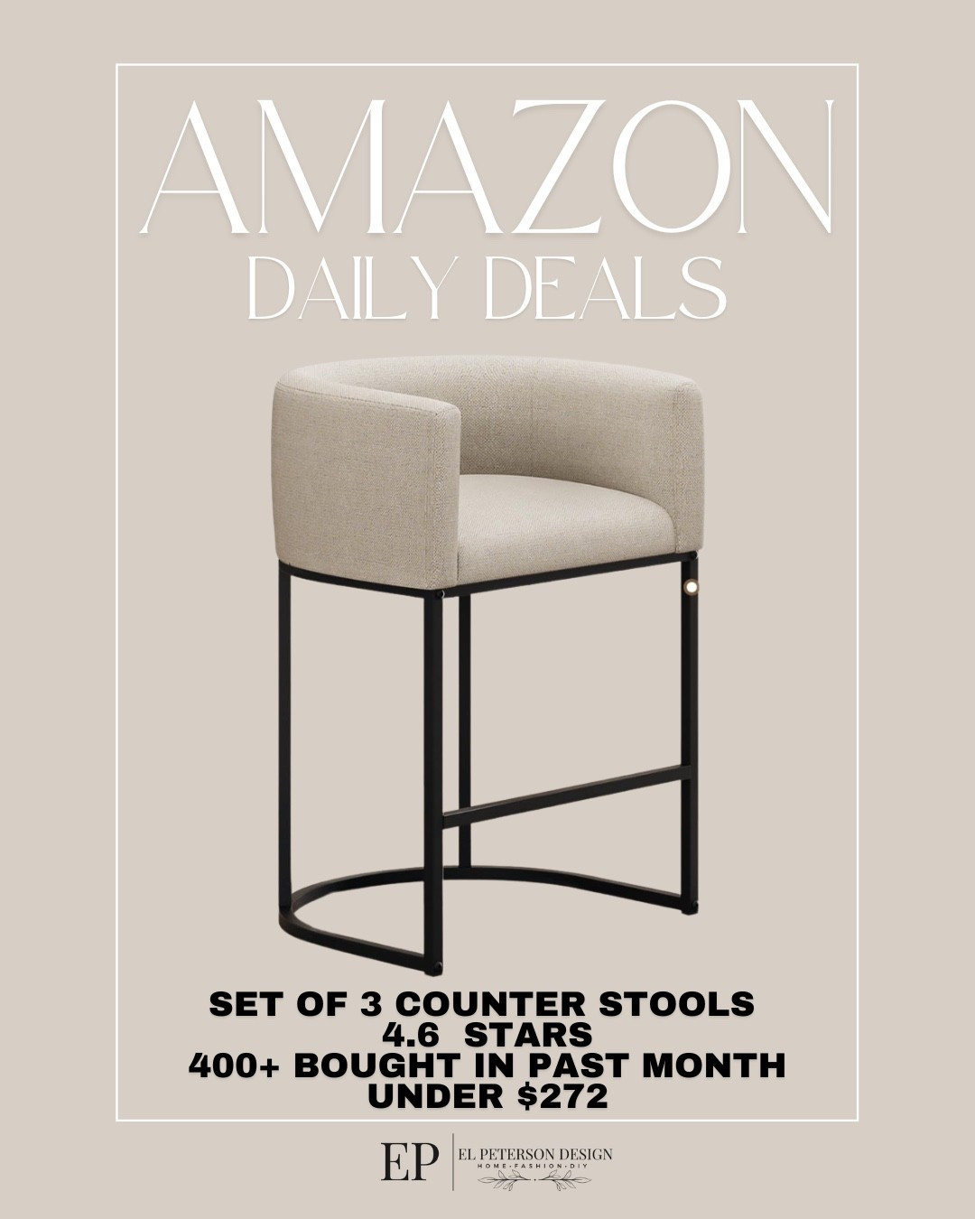 Amazon Daily Deals
Set of 3 counter stools 

#LTKSaleAlert #LTKHome