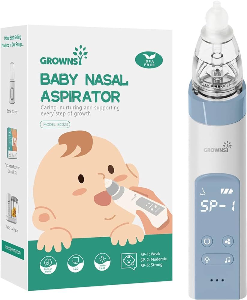 GROWNSY Nasal Aspirator for Baby, Electric Nose Aspirator for Toddler, Baby Nose Sucker, Automati... | Amazon (US)