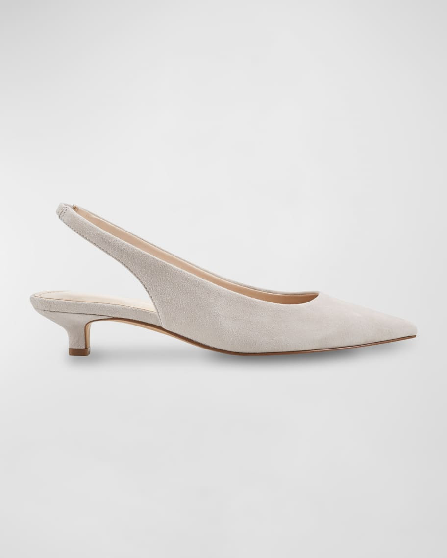 Posey Slingback Kitten-Heel Pumps | Neiman Marcus
