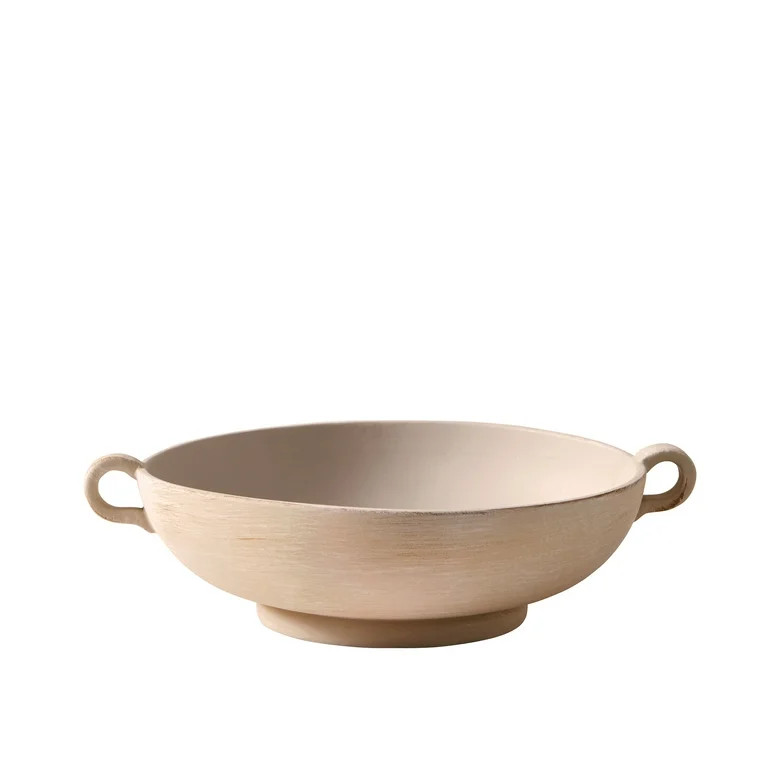 Better Homes & Gardens 9.75" Ceramic Low Stone Distressed Bowl, Taupe | Walmart (US)