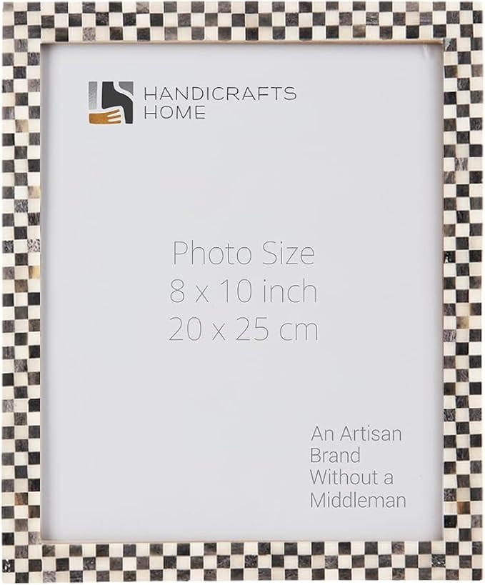 Handicrafts Home Picture Frames - Chic Boho Wall Décor Photo Frame Grey-White, 8" x 10" | Amazon (US)