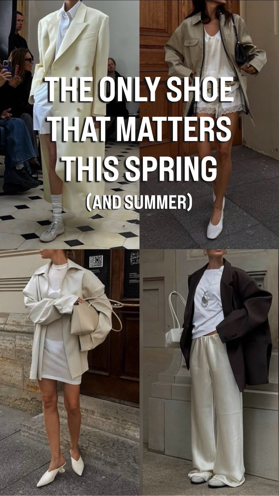 the only shoe that matters this spring (and summer) 🤍 whether it’s a pump, a sneaker, a ballet flat or a derby — a white shoe elevates everything. it just makes your outfit pop. the girls who get it, get it. linked all my favorites above at every price point 🤍