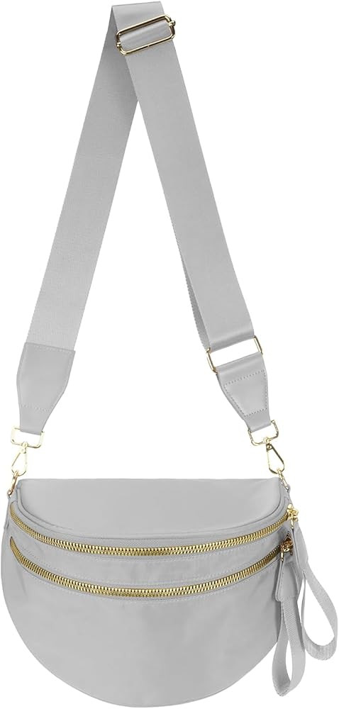 Pure Colour Crossbody Bag Bum Bag for Women,Spacious Purse Fanny Packs Belt Bag,Oversized Bum Bag... | Amazon (US)