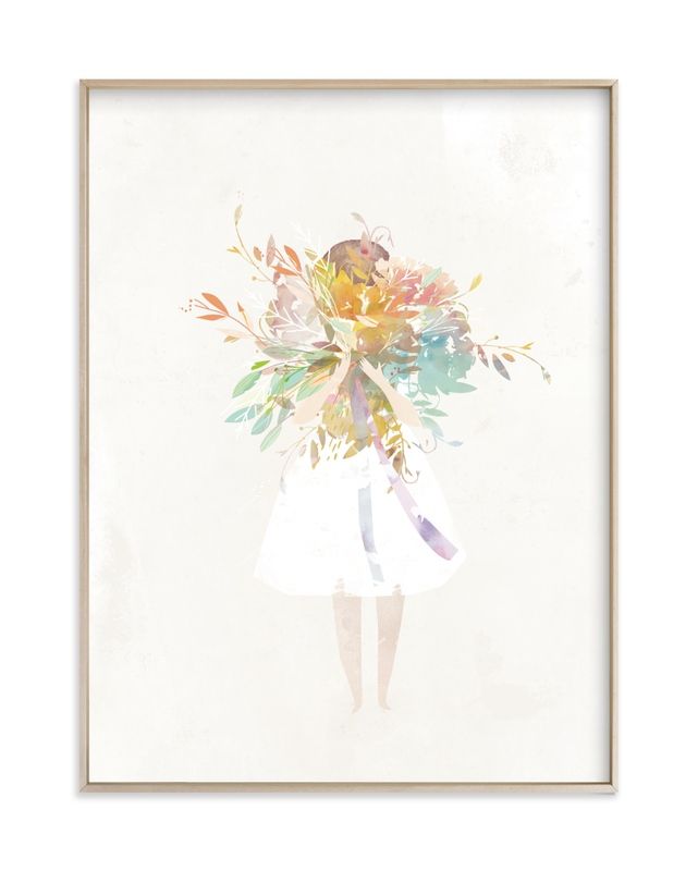 "The Flower Girl" - Painting Limited Edition Art Print by Lori Wemple. | Minted