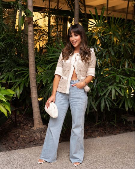 Celebrating the new Veronica Beard store in a full VB look. These high-rise wide leg jeans are a must this season! I sized up 1 size from my usual in both top and jeans.

#LTKstyletip #LTKSeasonal