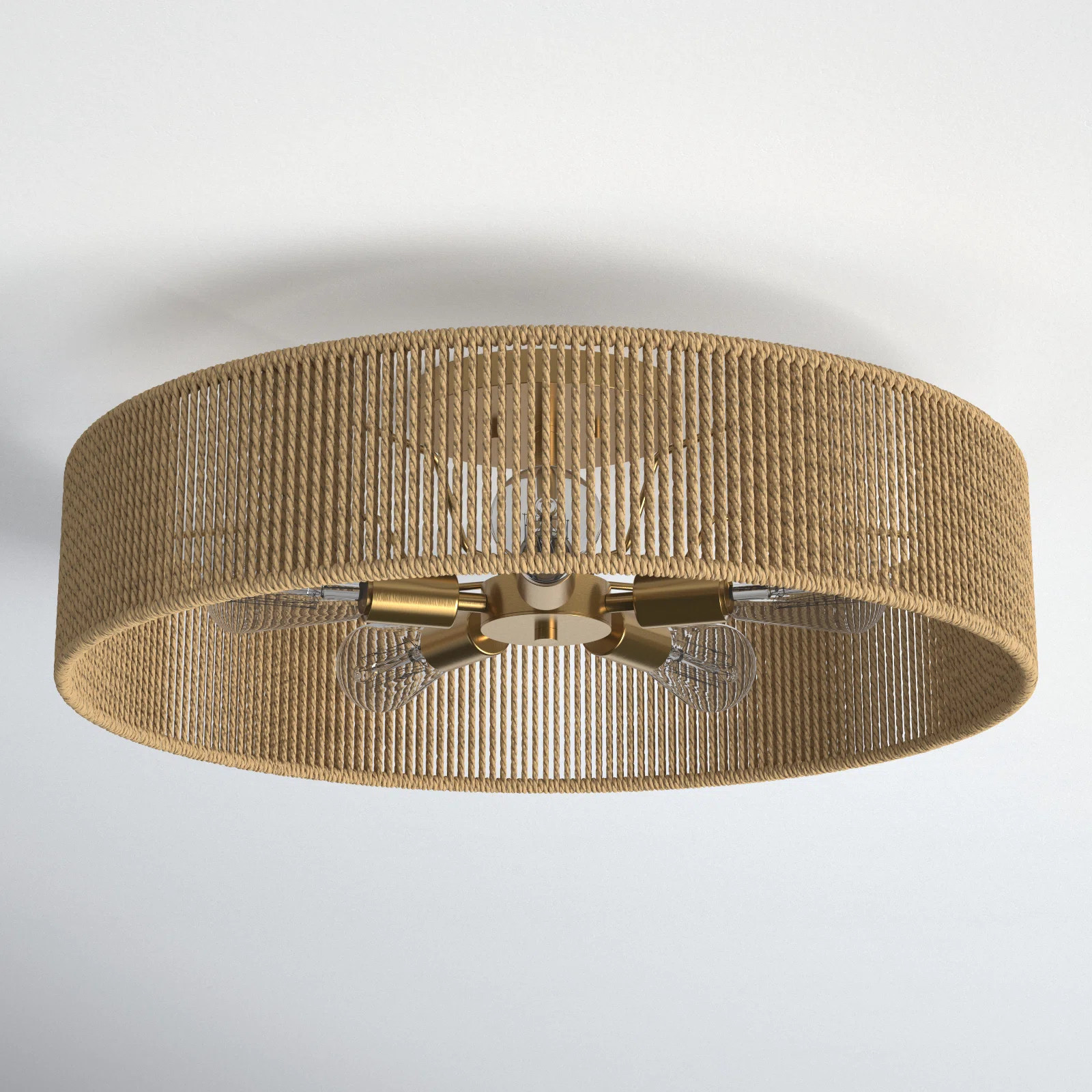 Birch Lane™ Julep 5-Light Ceiling Light in Warm Brass and Rope & Reviews | Wayfair | Wayfair North America