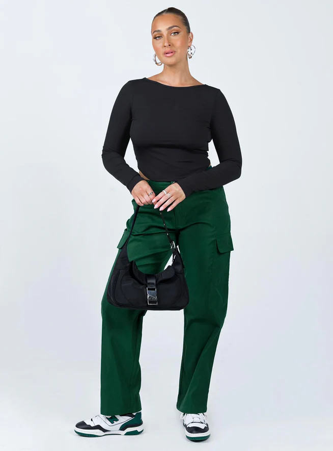 Look Back At It Top Black | Princess Polly US
