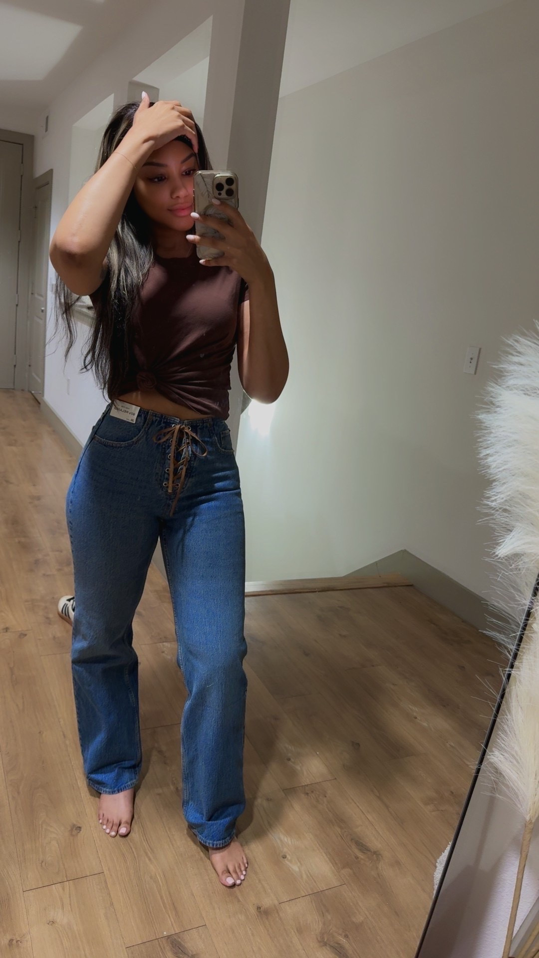 So excited to wear these Abercrombie 90s relaxed jeans this weekend in Austin 😍 wearing size 26 long, size small madewell t shirt 🤎

Abercrombie & fitch denim jeans relaxed faux suede lace up western festival tied t shirt tee brown blue spring outfit summer 

#LTKFestival #LTKSpringSale #LTKSaleAlert