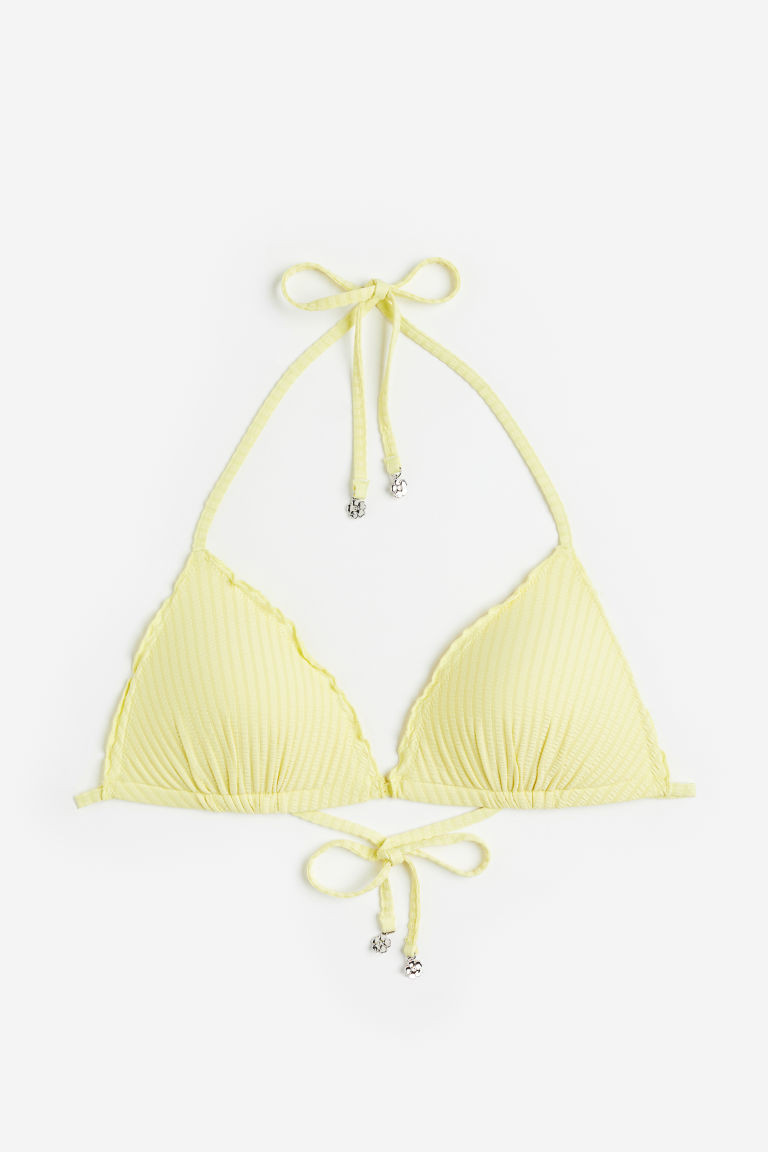 H & M - Push-up triangle bikini top - Yellow | H&M (UK, MY, IN, SG, PH, TW, HK)