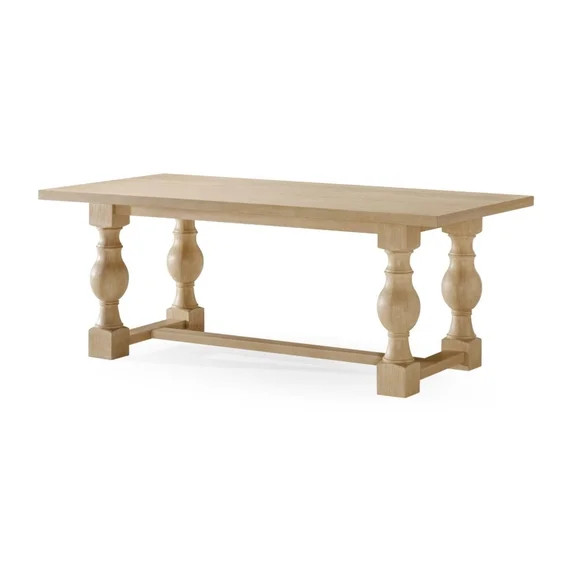 Maven Lane Leon Traditional Rectangle Wooden Dining Center Table for Modern Kitchen or Small Dine... | Walmart (US)