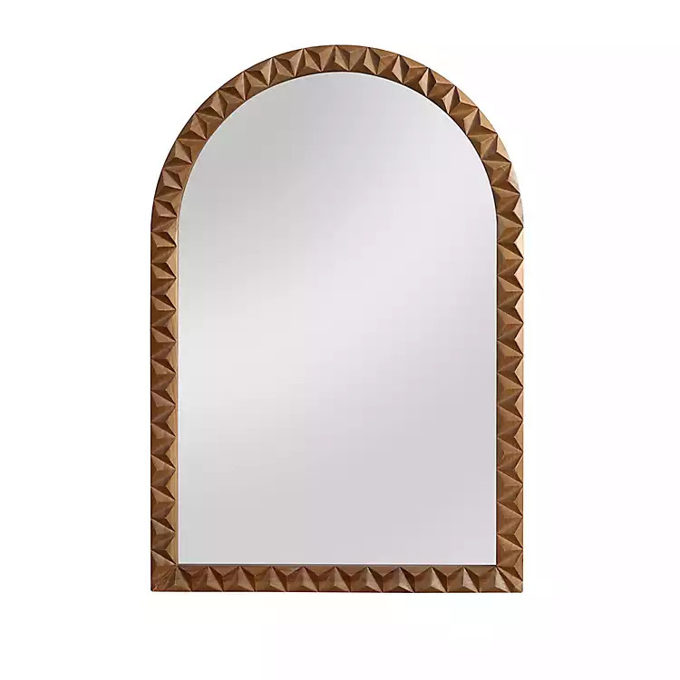Chelly Natural Wood Arched Wall Mirror | Kirklands