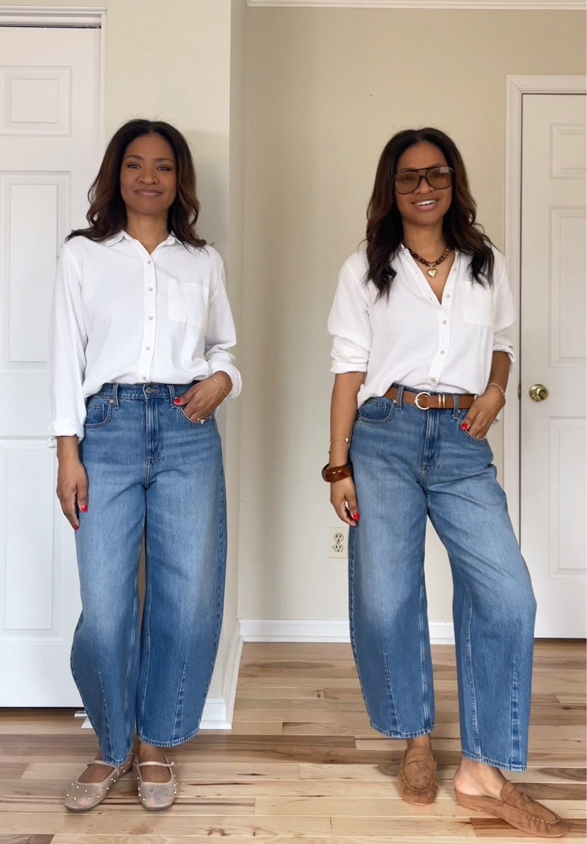 Wearing a small in the linen button down. Linking similar ones. Wearing a size 4 in the barrel jeans and also linking similar ones in case mine are OOS. my tan loafers run small so size up at least 1/2 in them.

#LTKgrwm #LTKootd #LTKOver40