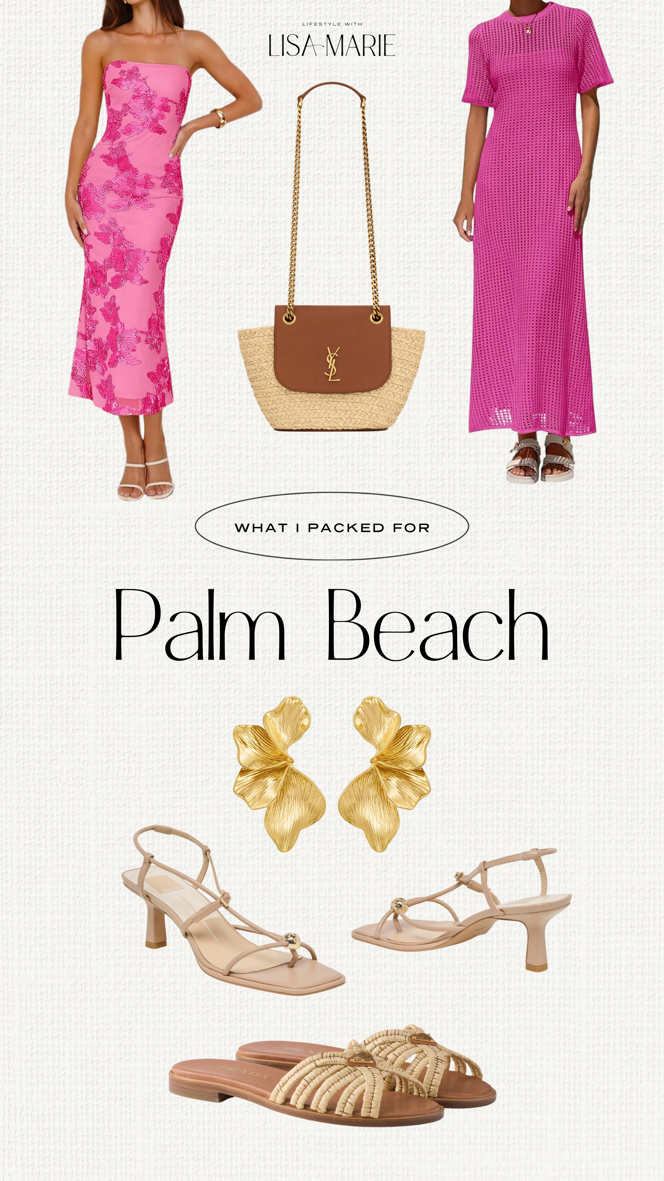 What I packed for my Palm Beach vacation! Pink midi and maxi dresses and cover ups for resorts, vacations, pool and date night. Neutral nude heels and sandals. Designer purses.  

 

#LTKSeasonal #LTKPetite #LTKTravel