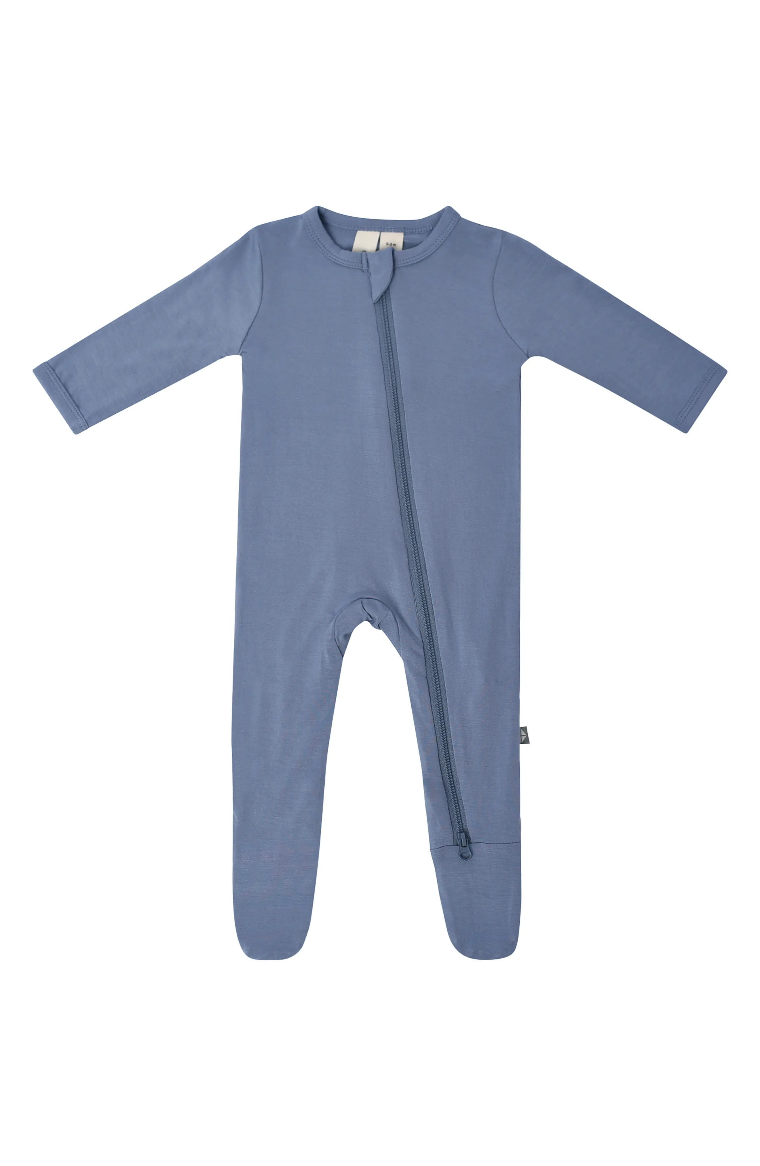 Kyte BABY Zip-Up Footie in Slate at Nordstrom, Size 12-18 M | Nordstrom