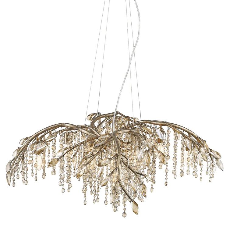 Wathen 12 - Light Unique / Statement Geometric Chandelier with Crystal Accents | Wayfair North America