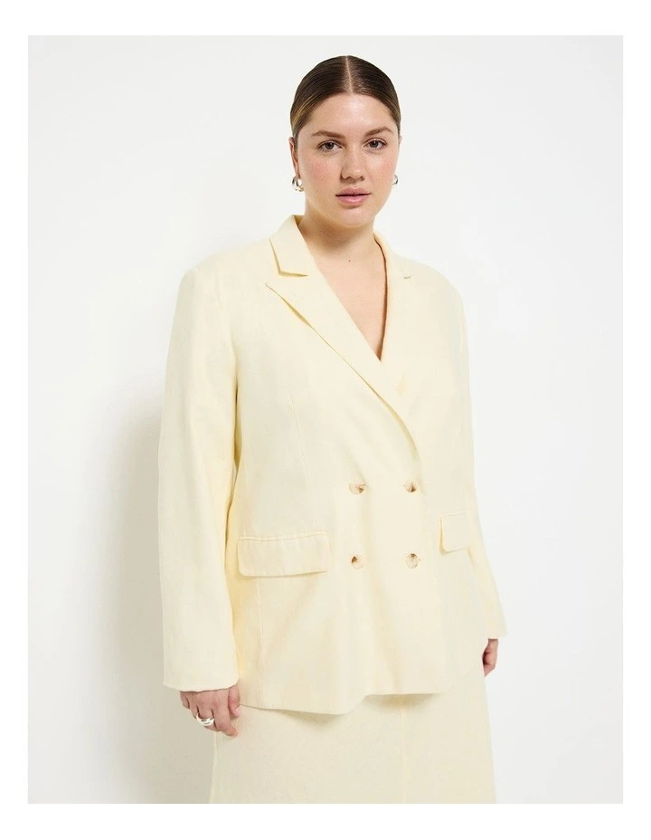 CommonryLinen Double Breasted Blazer in Sorbet | Myer