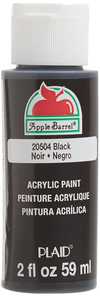 Apple Barrel Acrylic Paint in Assorted Colors (2 Ounce), 20504 Black | Amazon (US)