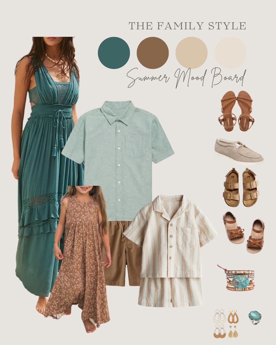 Loving these teals with the subtle floral pattern on sisters dress paired with the stripe set for little brother ✨

#LTKStyleTip #LTKFamily