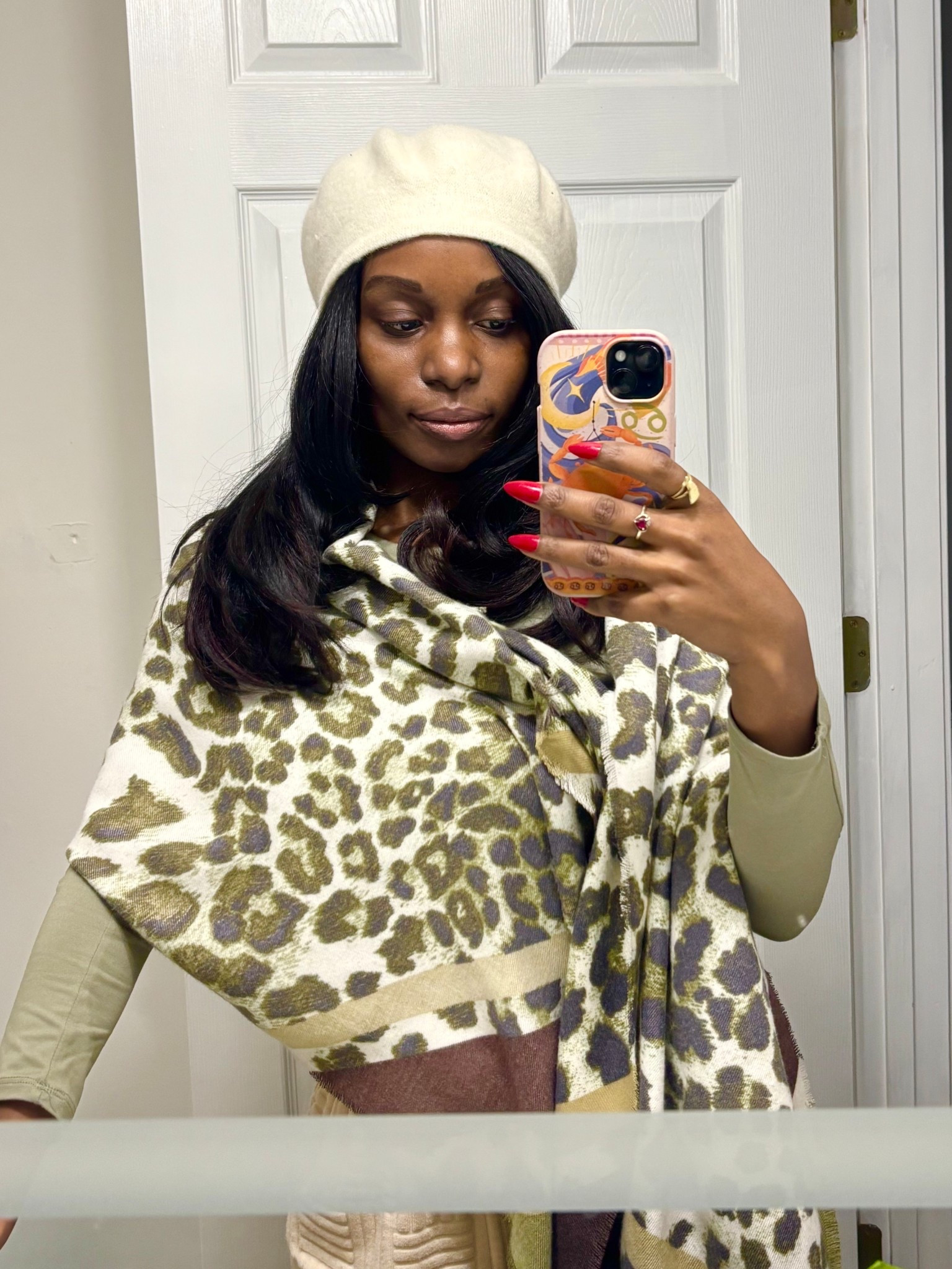 The easiest way to elevate a simple outfit 💚🐆 This green leopard scarf/shawl adds the perfect pop of color and a little statement moment.

#LTKootd #LTKOver40 #LTKPetite