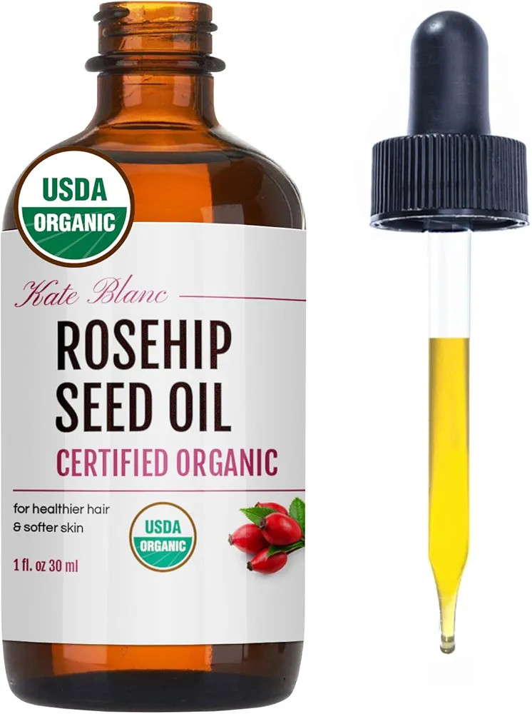 Kate Blanc Cosmetics Rosehip Oil for Face & Softer Glowing Skin (1oz, Organic, 100% Pure, Cold Pr... | Amazon (US)