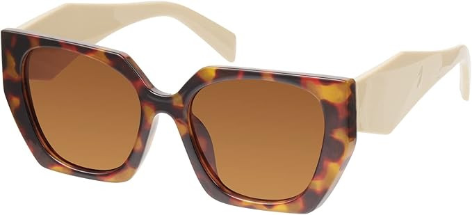 mosanana Square Cat Eye Sunglasses for Women Trendy Geometric Style Model-COCO | Amazon (US)