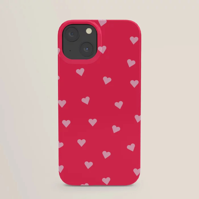 Valentines Day Pink Love Hearts iPhone Case | Society6