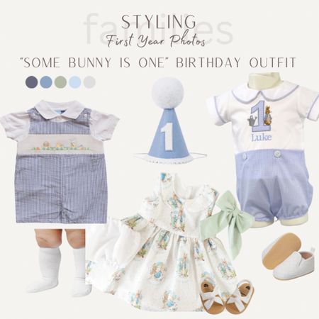 🎈🐰✨ "Some bunny is one!" 🎂✨🌿 This is such a cute party theme. Celebrate your little one's first birthday party in style with adorable outfits for the birthday boy and girl! These would look so wonderful for the traditional high-chair photo.  

#LTKkids #LTKbaby #LTKfamily