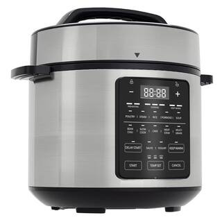 6 Qt. Stainless Steel Electric Pressure Cooker with Rice Cooker, Steamer, Saute Yogurt Maker, Warmer | The Home Depot