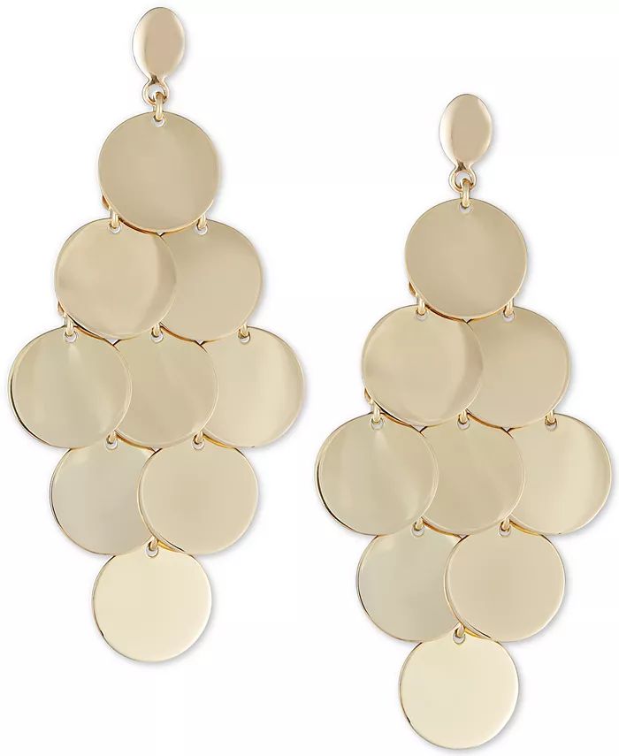 Italian Gold Multi-Disc Dangle Drop Earrings in 14k Gold-Plated Sterling Silver & Reviews - Earri... | Macys (US)