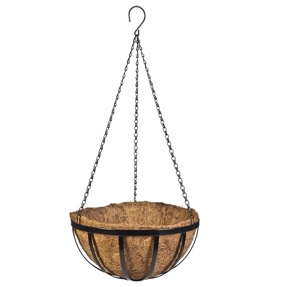 14 in. Metal English Hanging Coco Basket | The Home Depot